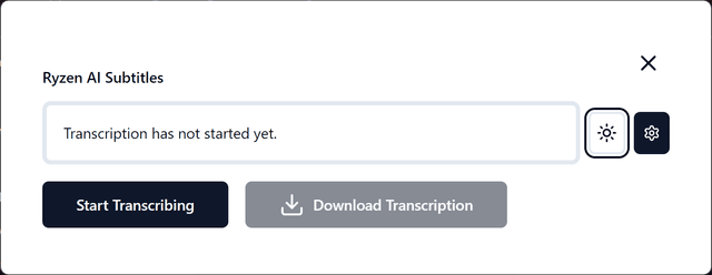 Ryzen AI Subtitles Screenshot